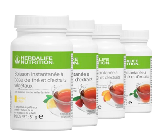 Instant tea drink with herbal extracts