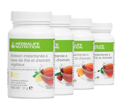 Instant tea drink with herbal extracts