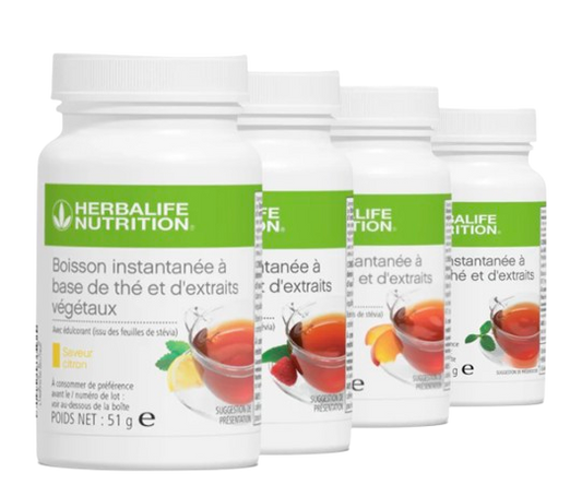 Instant tea drink with herbal extracts